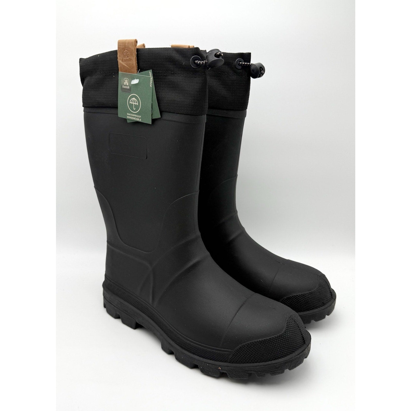 Kamik Mens Tundra Winter Boots US 8 M EU 41 Black Waterproof Mid-Calf NIB