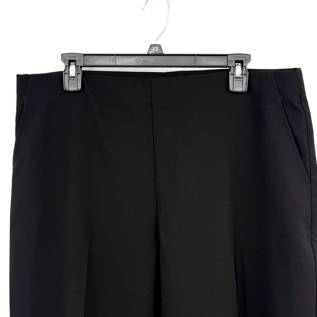 NIC + ZOE Women's Lenox Wide Leg Dress Pants Large US 12-14 Black Stretch NWT