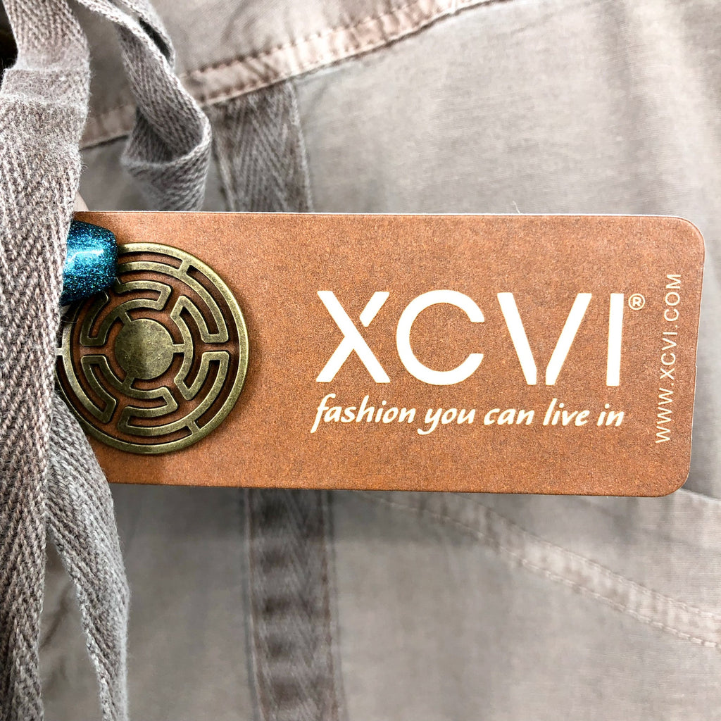 XCVI Women's Willowy Wide Leg Pants Small Mink Tan Stretch Poplin NWT