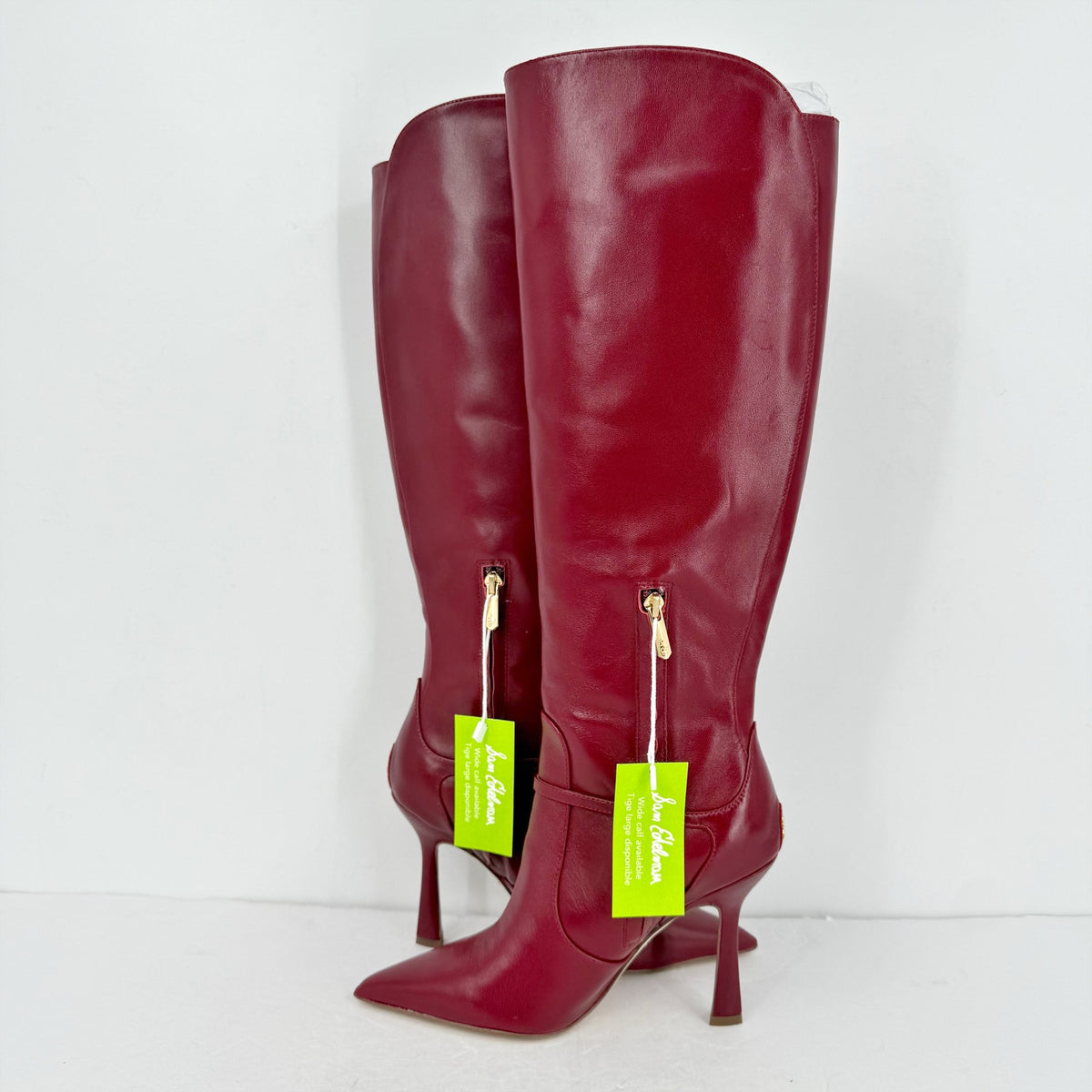 Sam Edelman Womens Elia Above The Knee High Boots US 6 M EU 36 Red Leather NIB