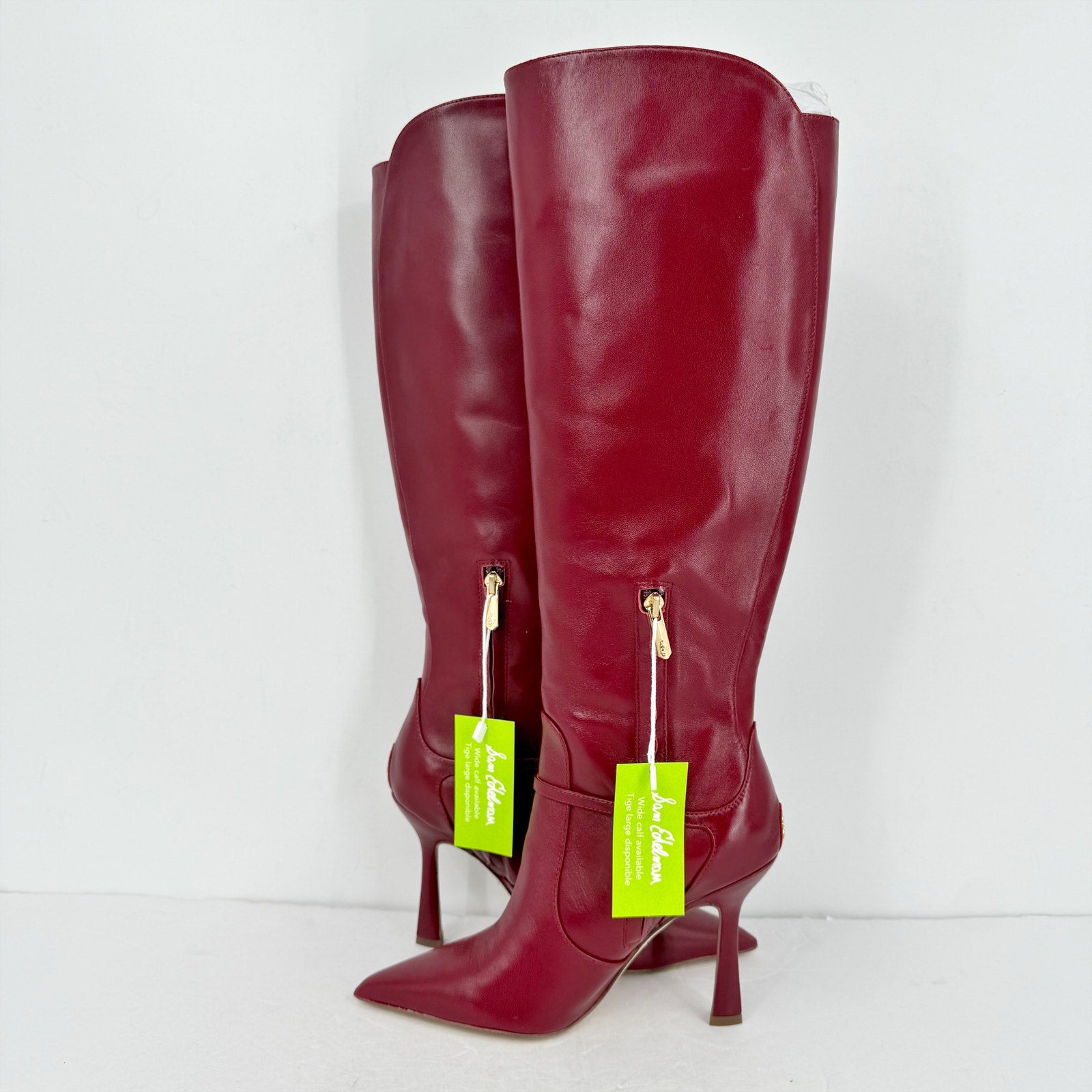 Sam Edelman Womens Elia Above The Knee High Boots US 6 M EU 36 Red Leather NIB