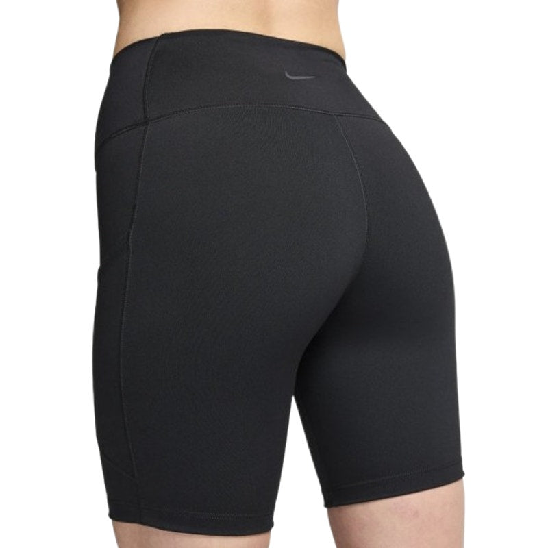 NIKE Women's Dri Fit One Biker Shorts XL Black High-Waist 8" Inseam Pockets NWT
