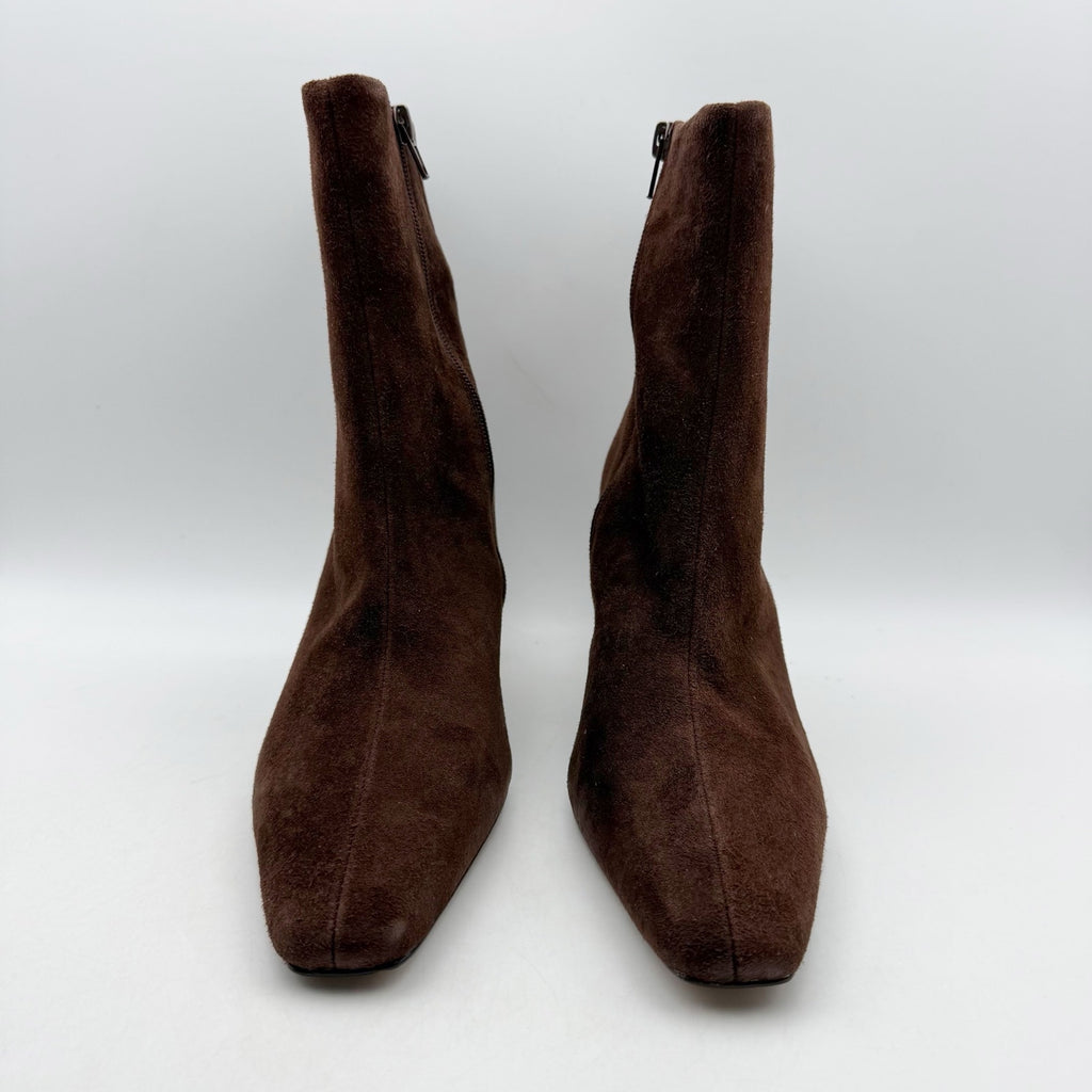Steve Madden Womens Willa Ankle Booties US 9 M Brown Suede Boots NWOB