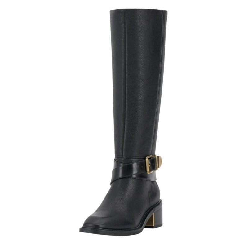 Vince Camuto Womens Gini Knee High Boot US 6.5 Wide XW CALF Black Leather NWOB