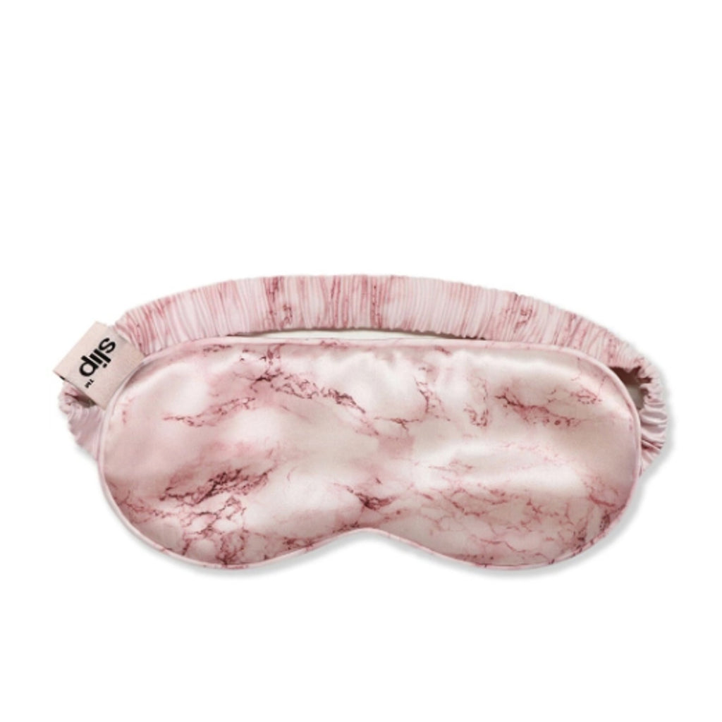 SLIP Women's Silk Sleep Mask Pink Marble 100% Pure Mulberry (One Size) NIB