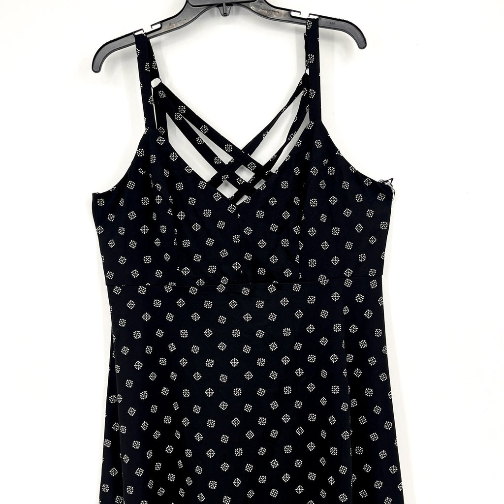 NINE BRITTON Womens Lizzy Brushed Knit Dress 1X Black White Print STITCHFIX NWT