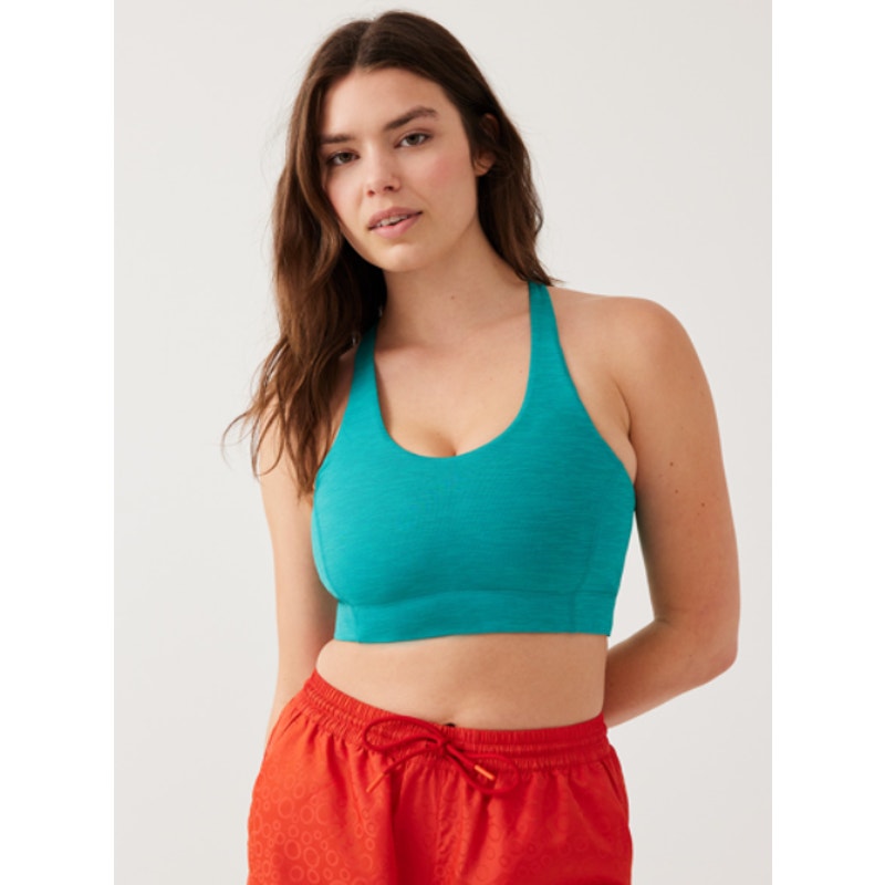 OUTDOOR VOICES Womens Doing Things Sports Bra XXS Green Peacock Racerback NWT