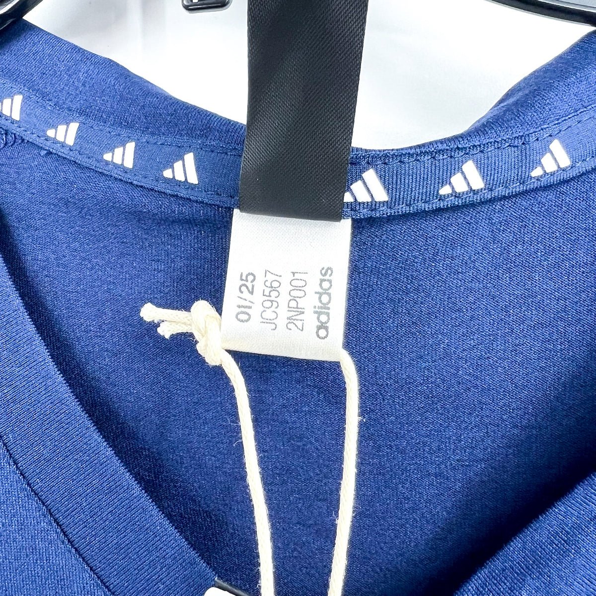 ADIDAS Women's Train Essentials V-Neck Tshirt Medium Dark Blue Short Sleeve NWT