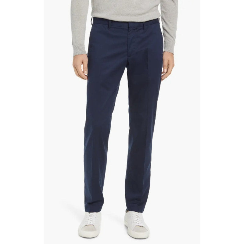 NORDSTROM Men's Slim Fit Performance Chinos 38x30 Navy Blue CoolMax NWT