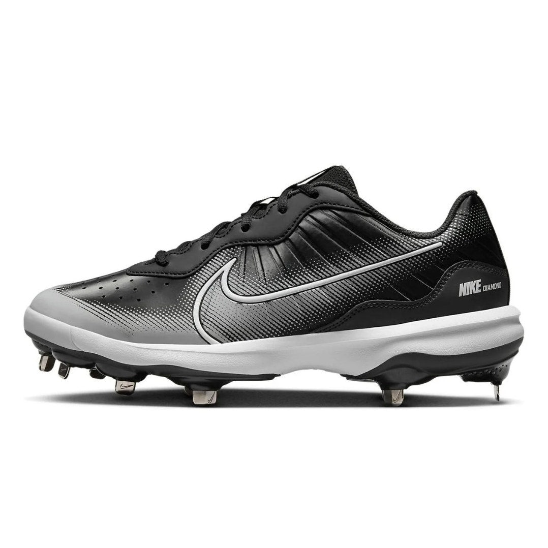 Nike Mens Alpha Huarache Varsity 4 Baseball Cleats US 8.5 Black Grey Metal NWOB