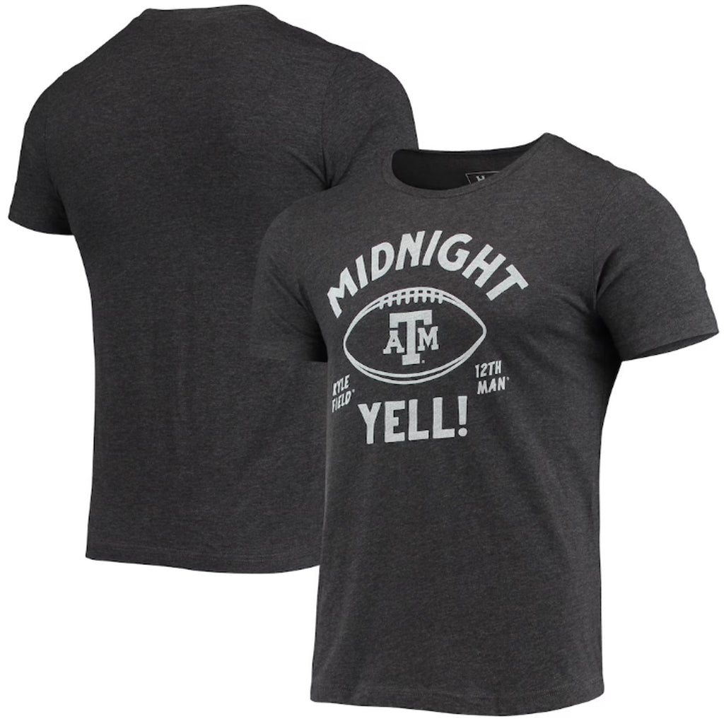 HOMEFIELD Mens Midnight Yell Texas A&M T-Shirt Large Dark Grey Short Sleeve NWT
