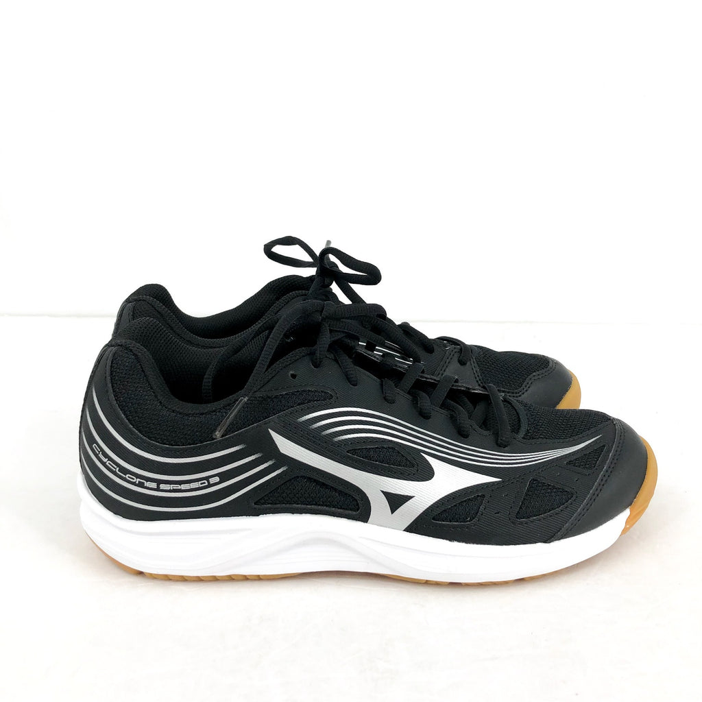 MIZUNO Womens Cyclone Speed 3 Volleyball Shoes Size 6.5 Black Silver NWOB