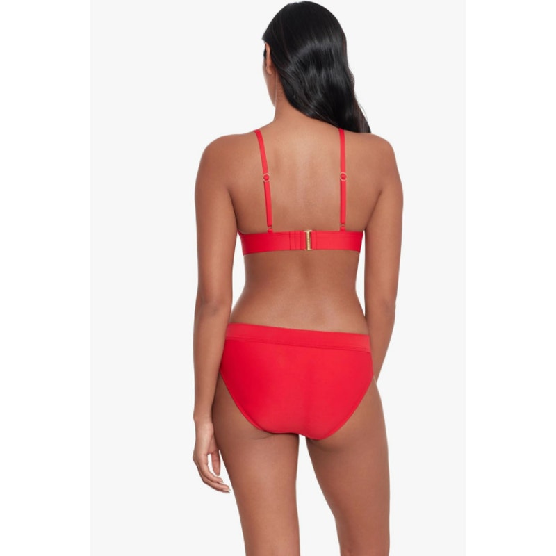 LAUREN RALPH LAUREN Beach Club V Neck Bikini Set Size 8 Red NWT