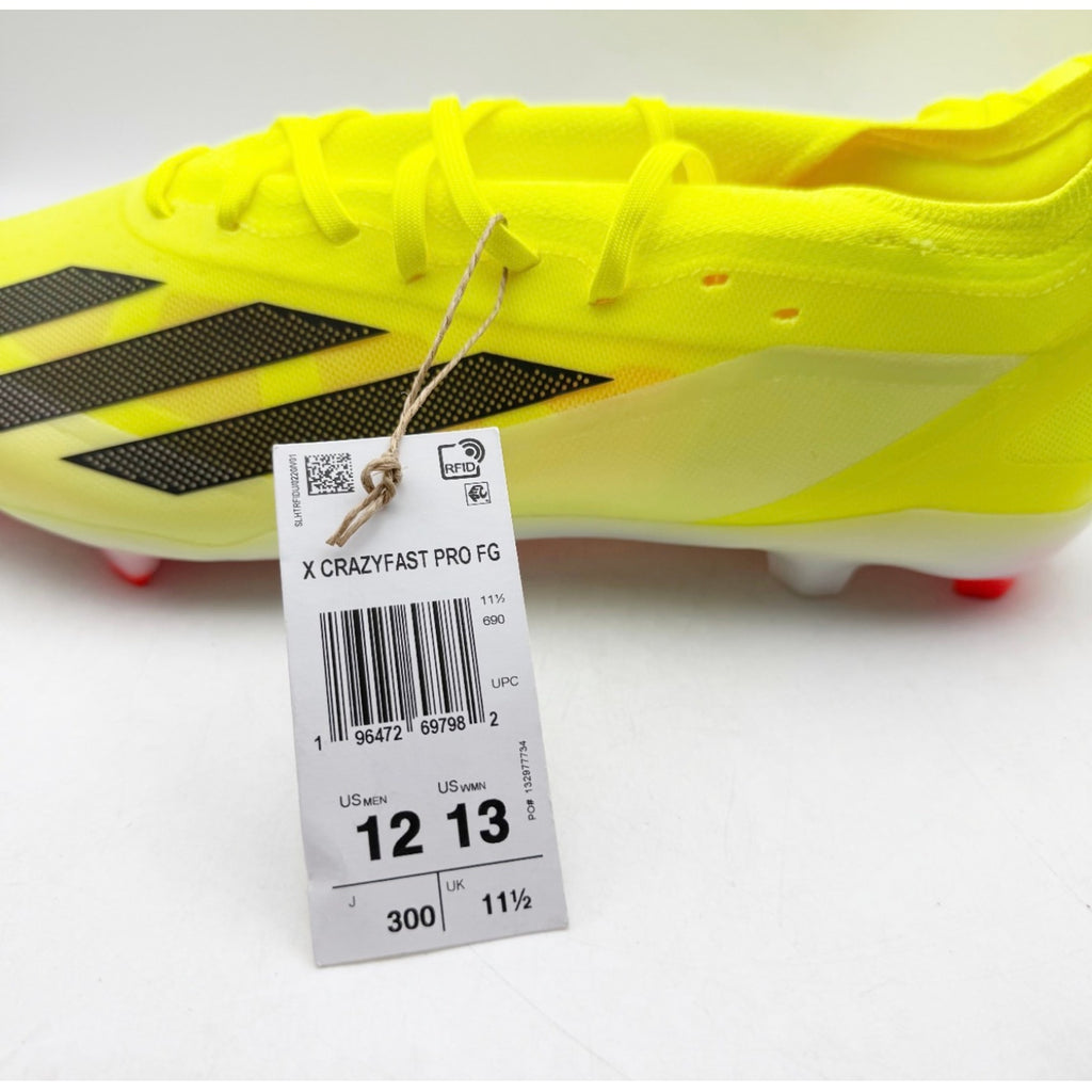 Adidas X Crazyfast Mens Pro Firm Ground Soccer Cleats Size 12 Yellow NWOB IG0601