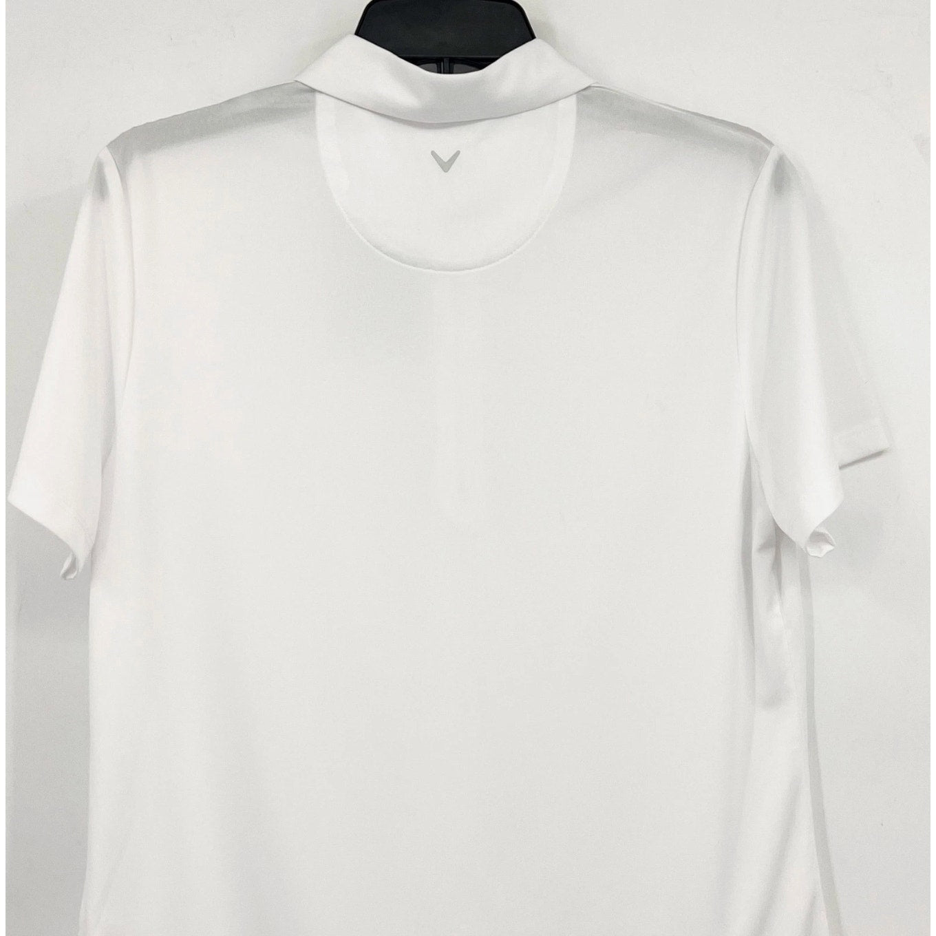 CALLAWAY 1/4 Zip Short Sleeve Golf Polo Shirt Medium Brilliant White Heather NWT