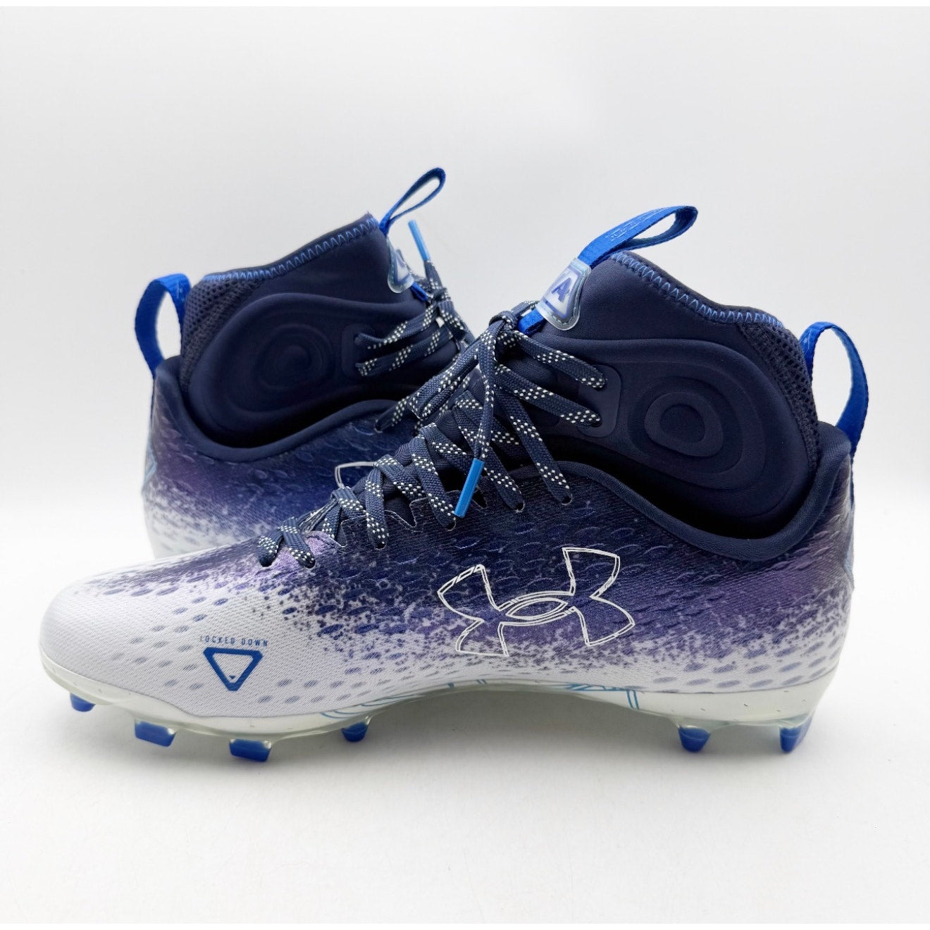 Under Armour Mens Spotlight Lux MC 2.0 Football Cleat Size 10 Navy Blue NWOB