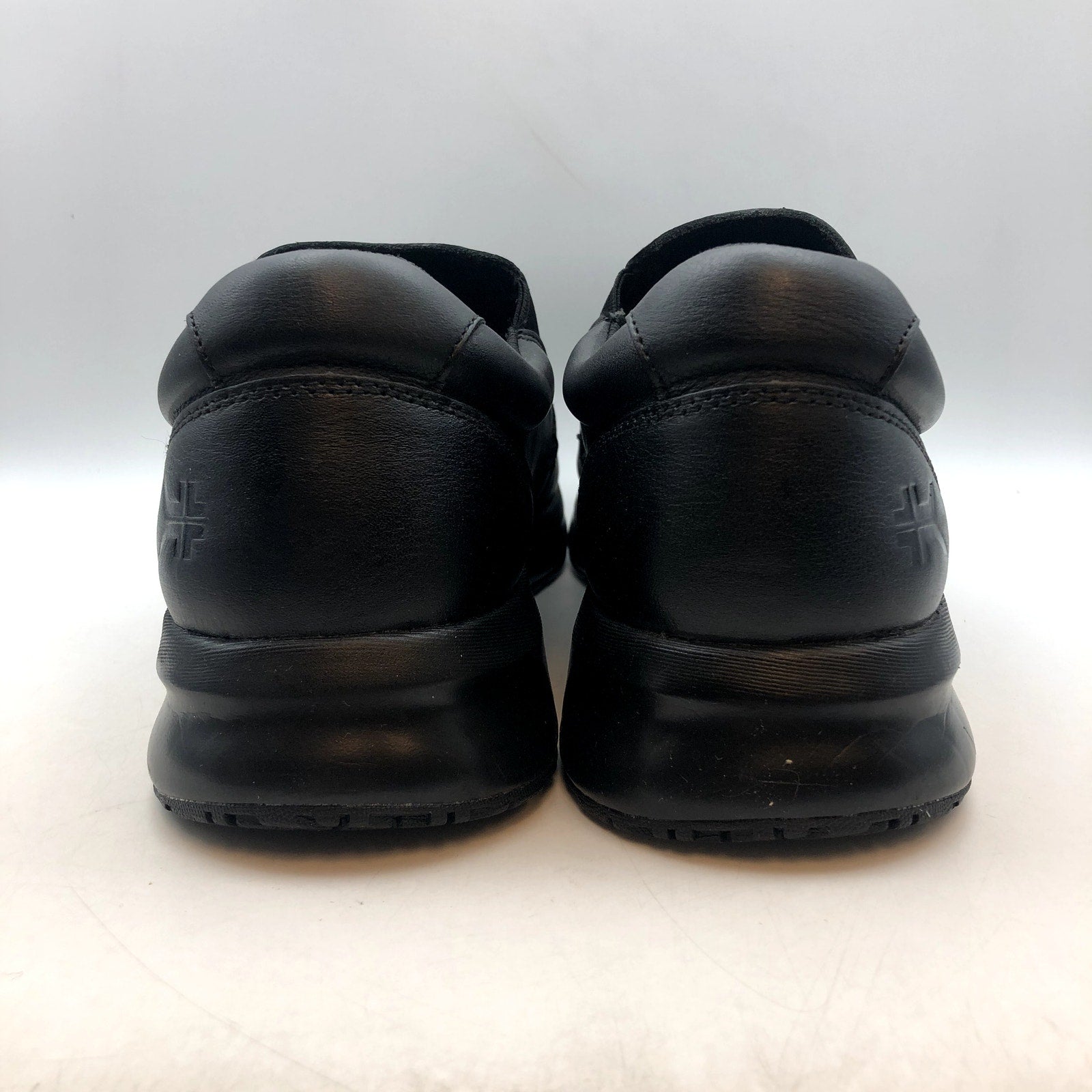 Kuru Mens Kivi 2 Slip On Sneakers 12.5 WIDE Jet Black Leather Anti Slip NWOB