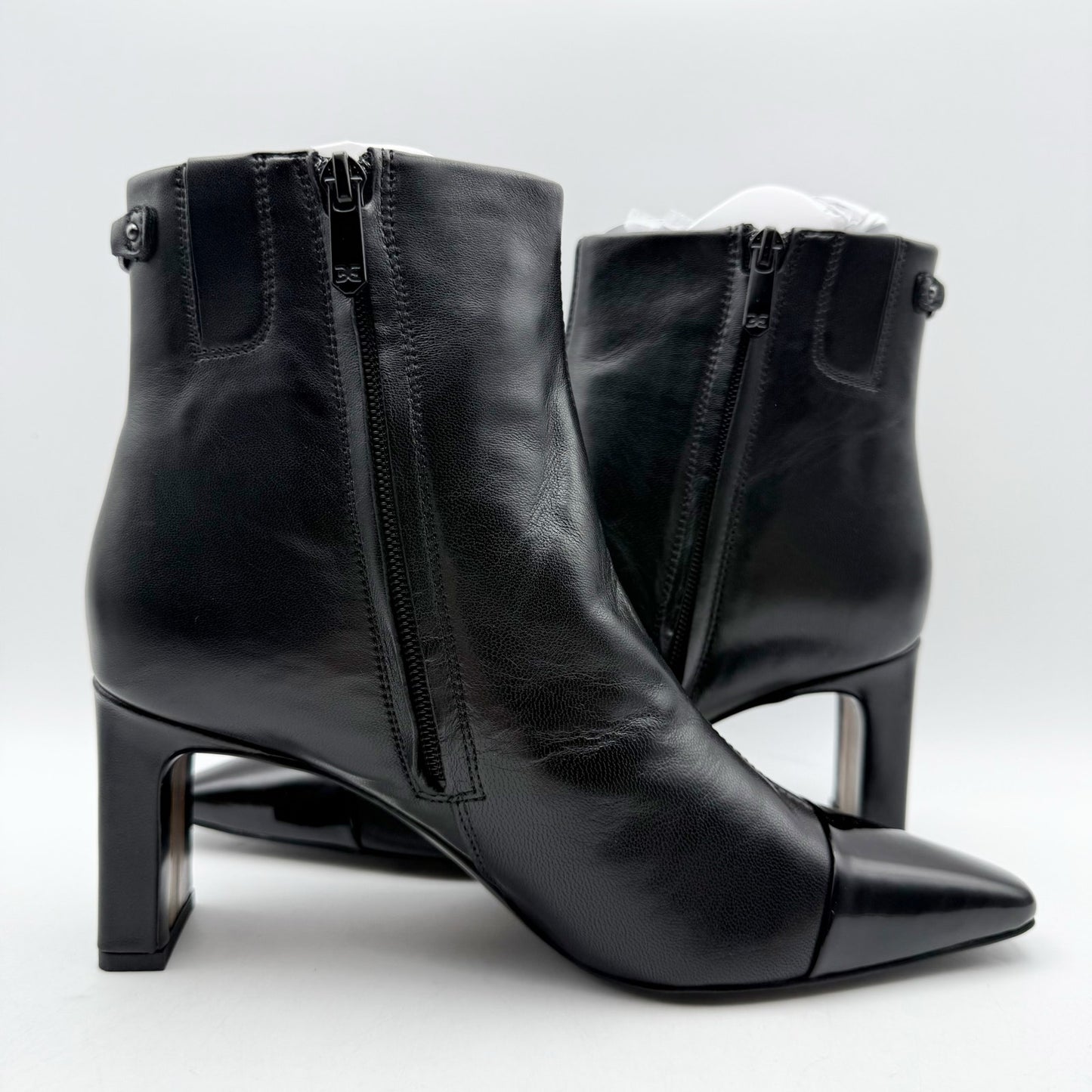 Sam Edelman Womens Saige 2 Ankle Boots US 7.5 M EU 38 Black Leather NWOB