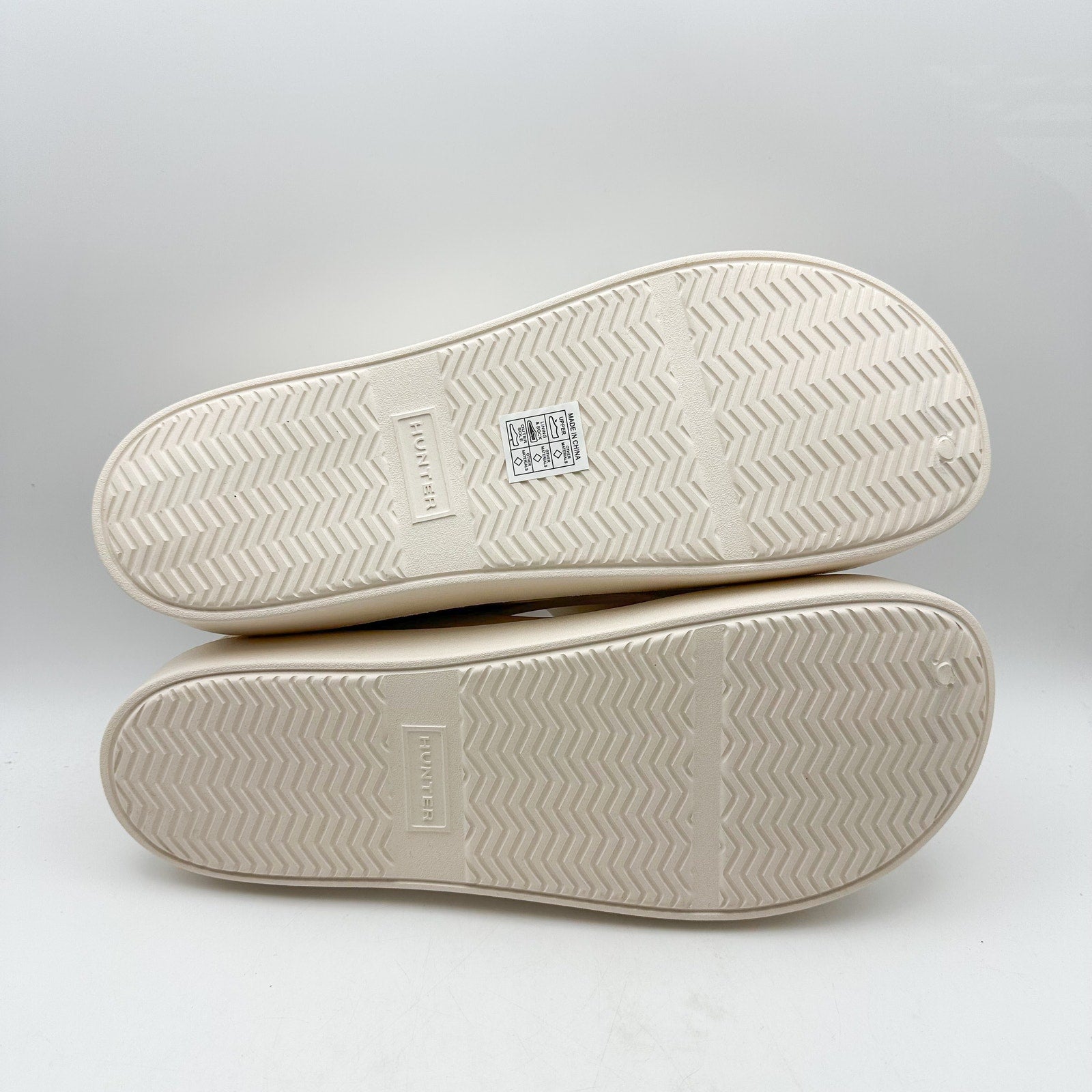 HUNTER Mens In/Out Bloom Clog Size 13 UK 12 White Willow Cream NWOB