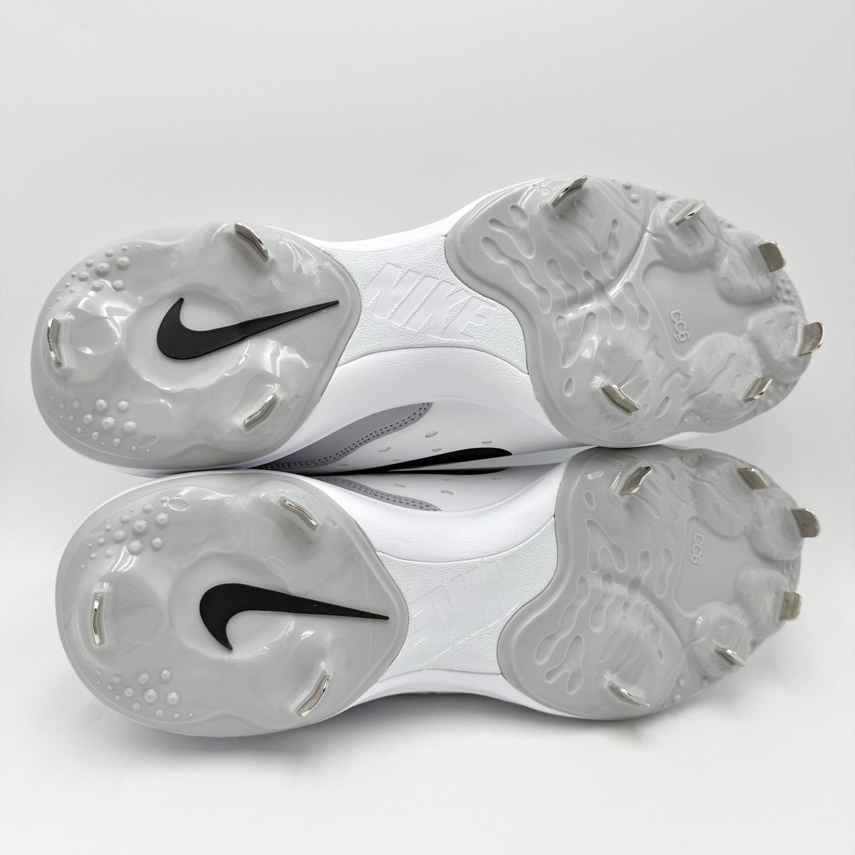 Nike Mens Alpha Huarache Varsity 4 Metal Baseball Cleats US 12 White Silver NWOB