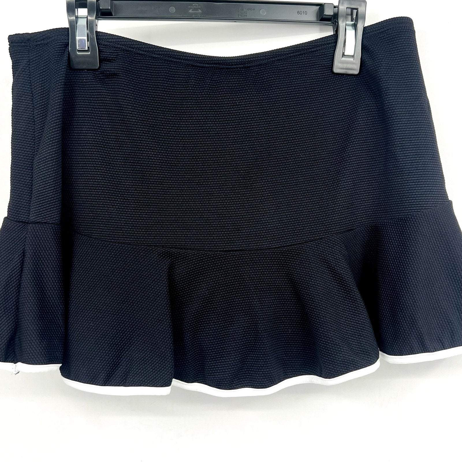 TOMMY BAHAMA Island Cays Cabana Flounce Swim Skirt Large Black Bottoms NWT