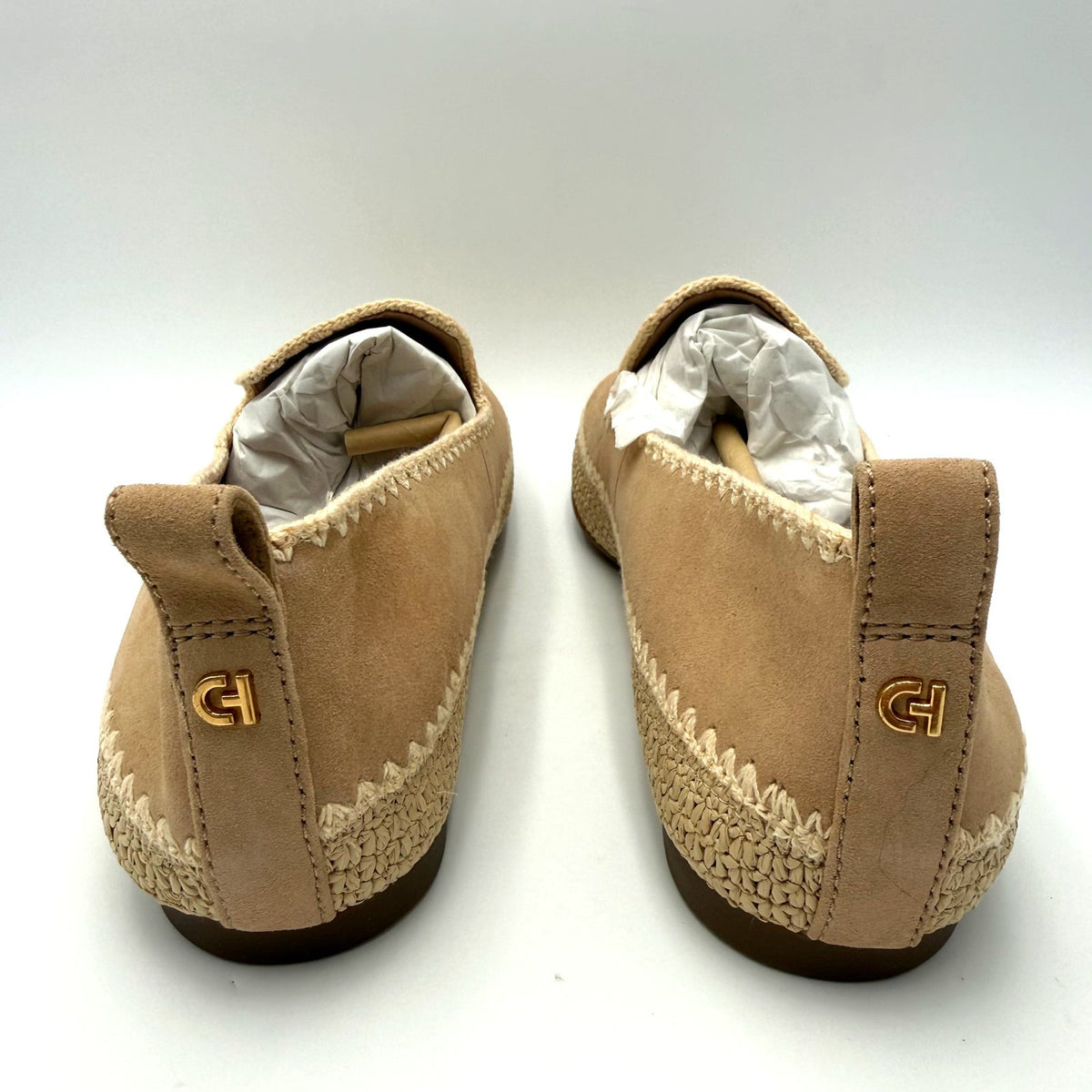 Cole Haan Womens Cloudfeel Asbury Espadrille Loafers Size 10.5 Tan Suede NIB