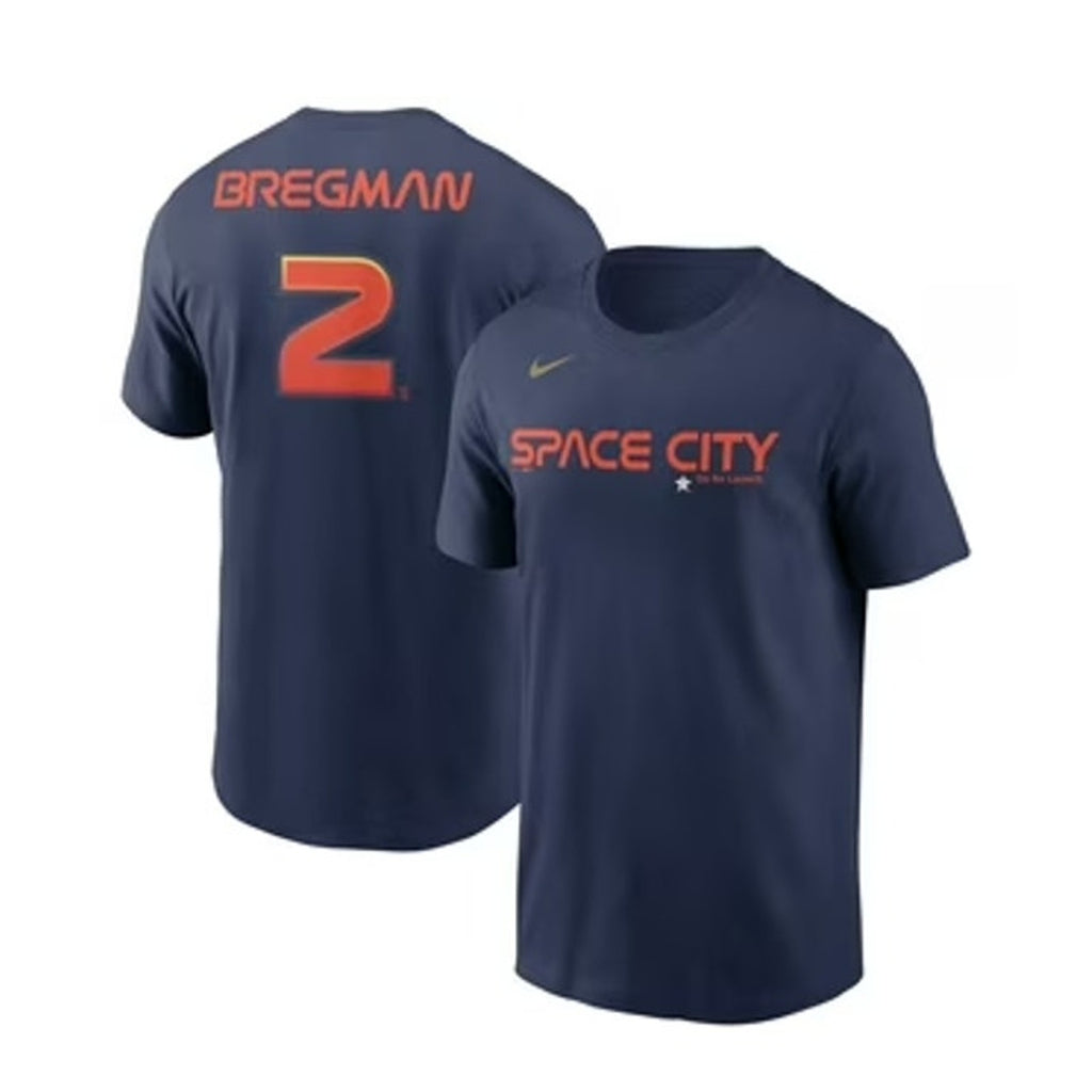 NIKE Womens Houston Astros Bregman 2 City Connect T-Shirt Medium Navy Blue NWT
