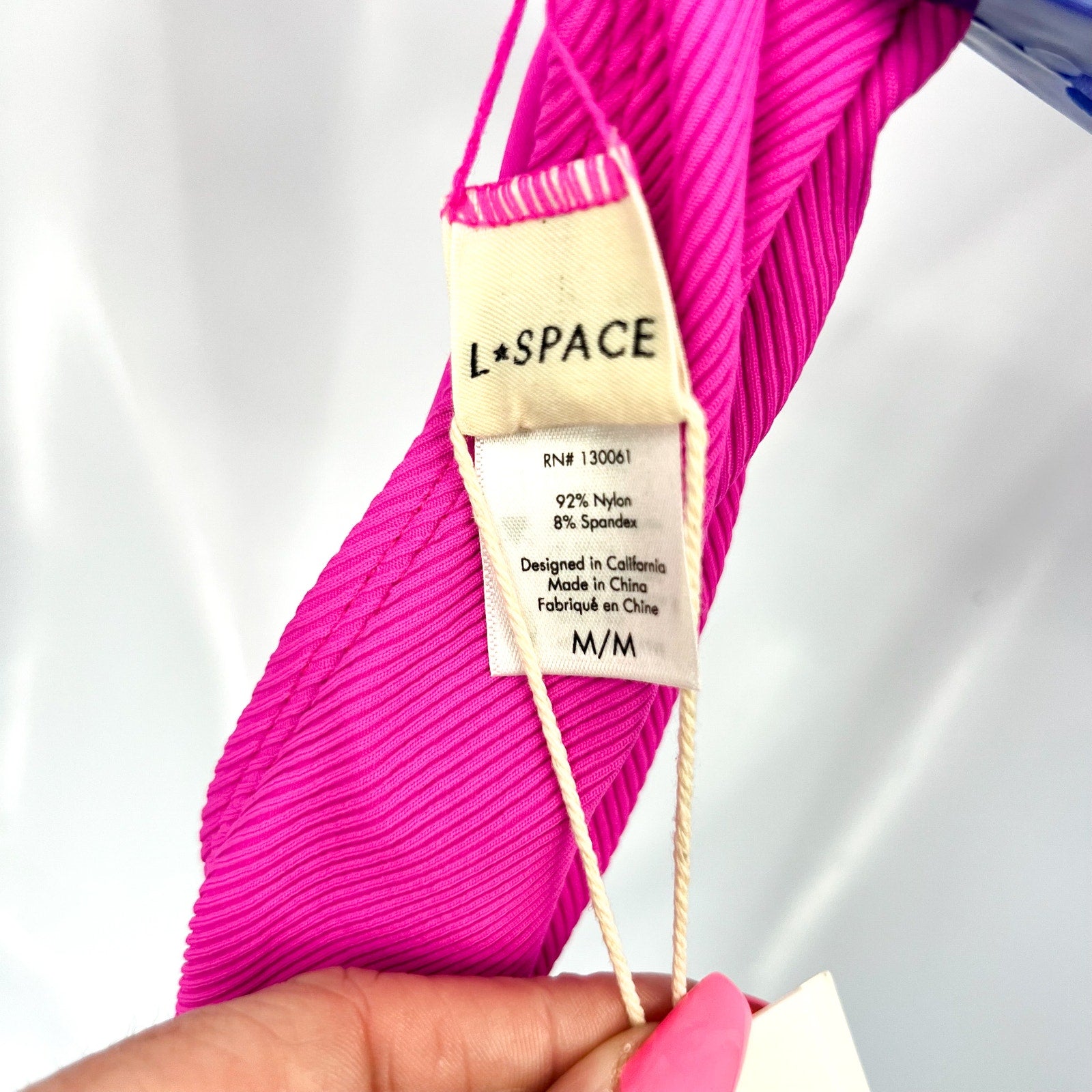 L*SPACE Women's Remi Bitsy Bikini Bottom Medium Pink Bright Fuchsia Cheeky NWT