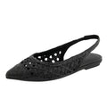 Aerosoles Womens Diego Flats Size 5.5 M EU 36 Black Raffia NIB