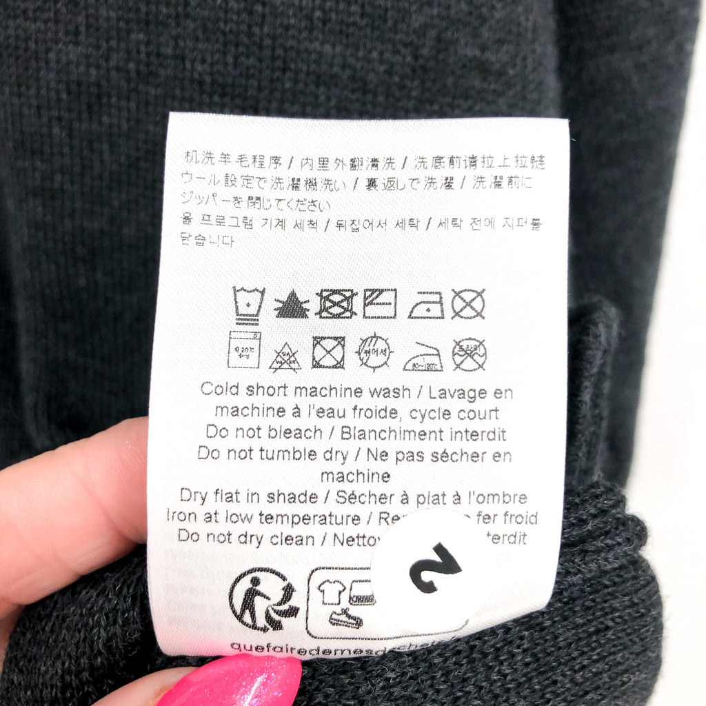 DALE OF NORWAY Moritz Merino Wool Sweater Large Black Raspberry NWT