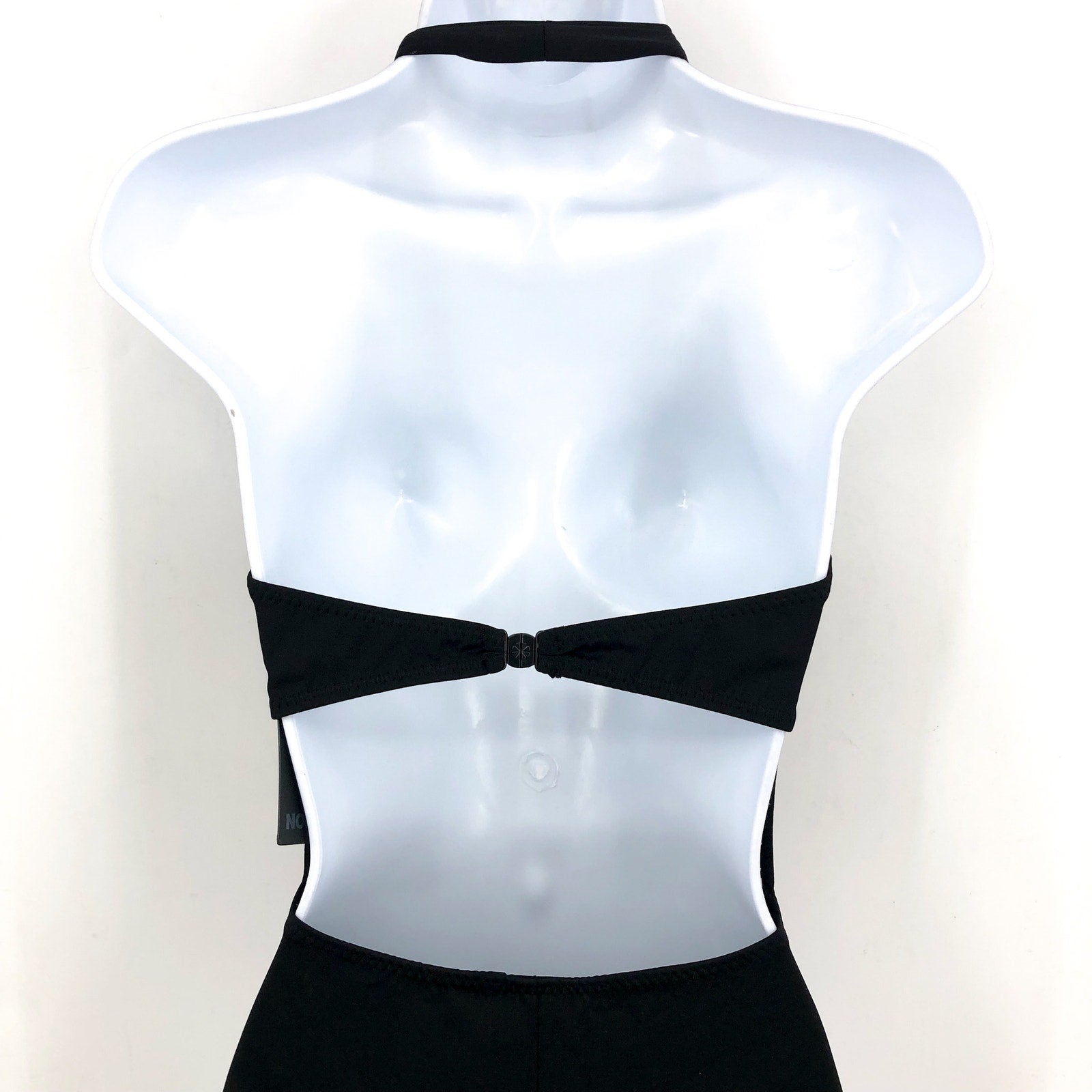 NORMA KAMALI Women's Halter Mio One Piece Swimsuit Medium Black Underwire NWT