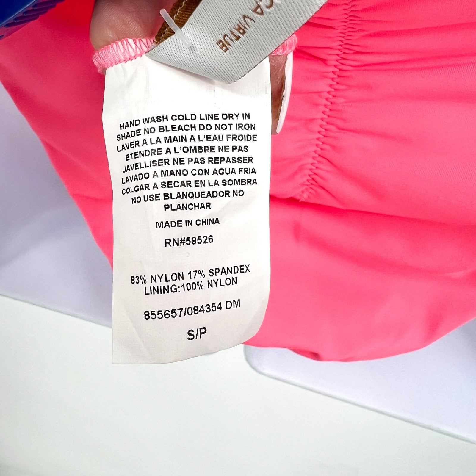BECCA Womens Coast Adela Hipster Bikini Bottom Small Pink Coral Reef Shirred NWT