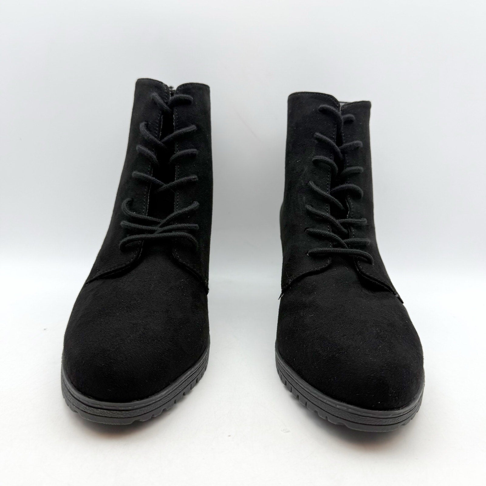 Dr. Scholl's Womens Laurence Heel Booties US 8 M Black Microsuede NIB