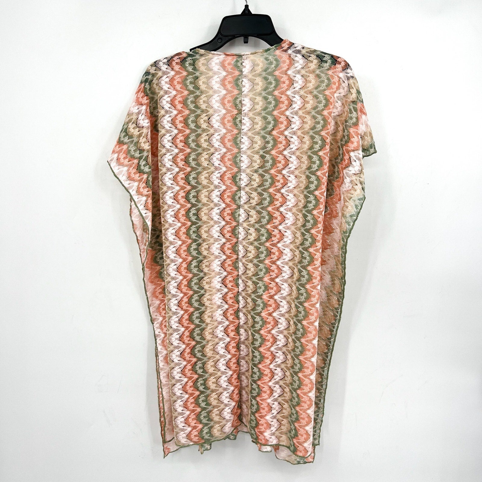 BECCA Women's Solstice Crochet Tunic Swim Cover-Up Dress XS Pink Green Multi NWT