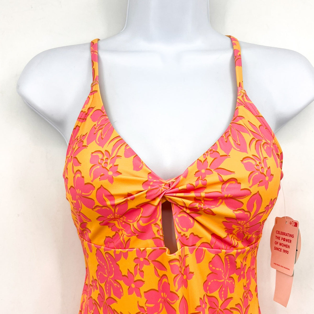 ROXY Big Girls Island Time One-Piece Swimsuit Size 16 Orange Golden Rays NWT