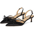 Badgley Mischka Womens Angelina Heels US 7.5 Black Satin Rhinestone Sandals NIB