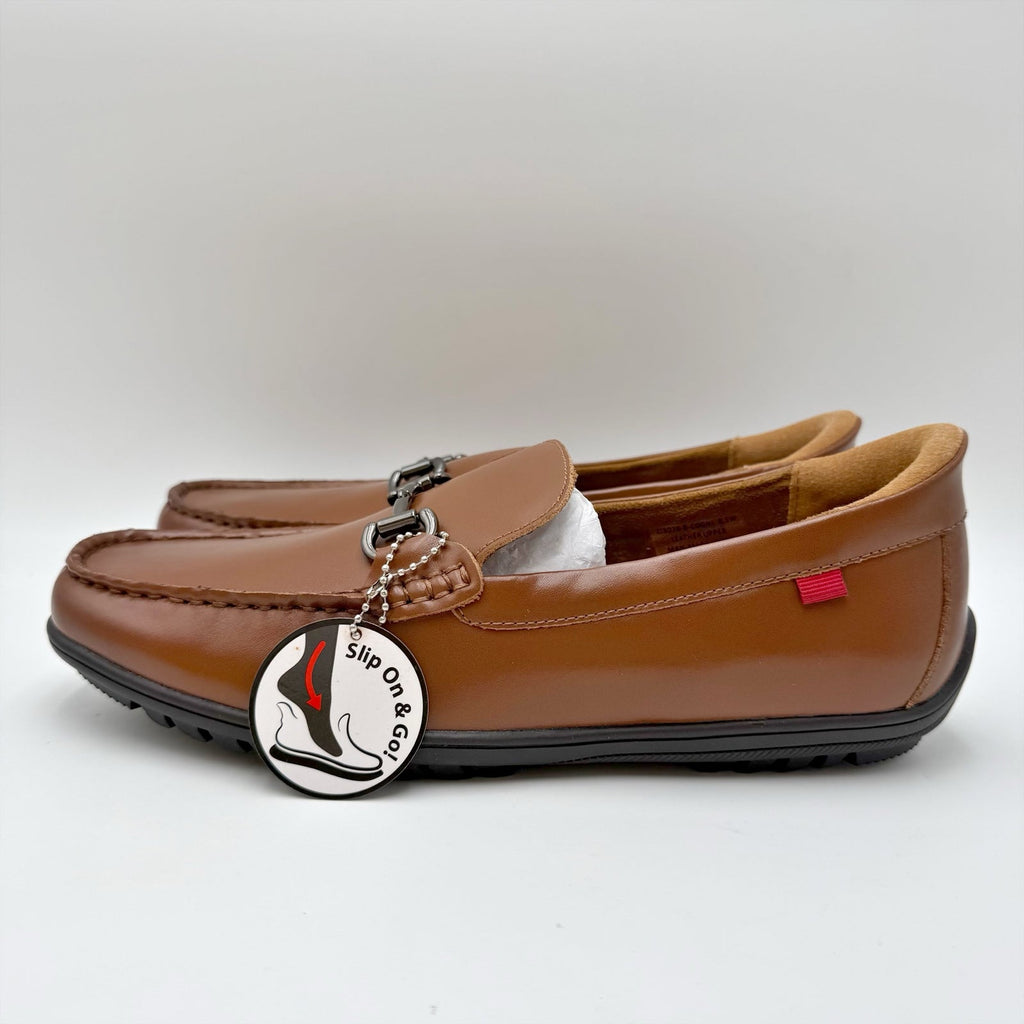 Marc Joseph New York Mens Elliot Road Loafers Size 8.5 Wide Brown Leather NIB
