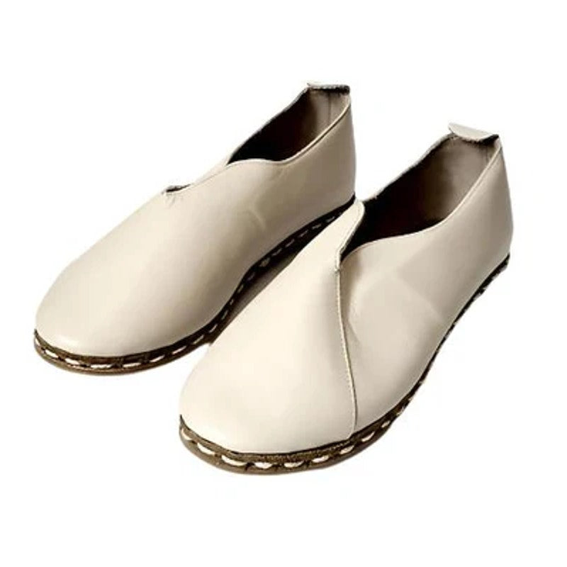 NIDA LU Womens LU Loafers EU 40 US Size 9 Bone White Leather NWOB