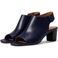 Johnston & Murphy Womens Evelyn Open Toe Bootie Size 9M Navy Blue Block Heel NIB