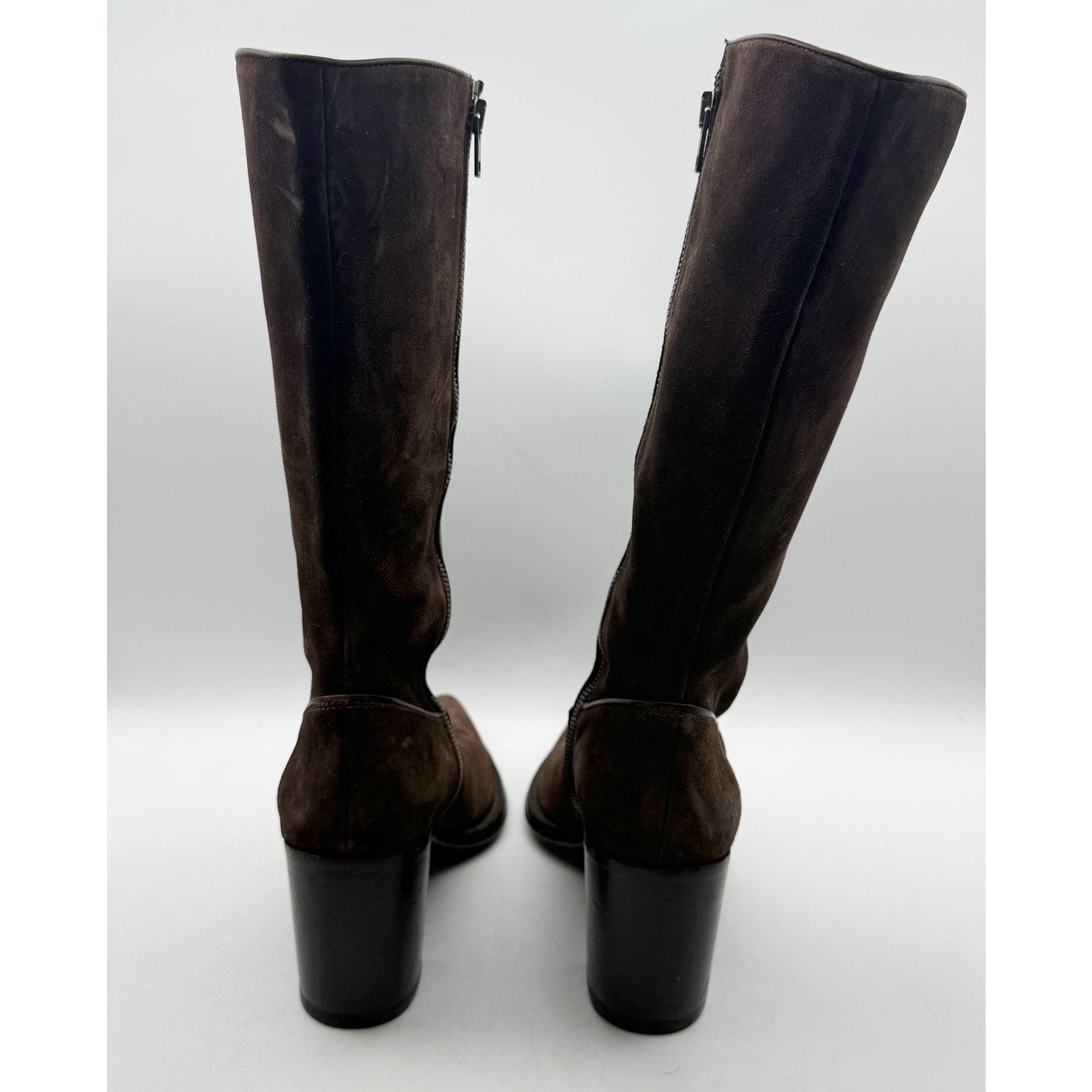 RE/DONE Womens 90s Western Knee High Boots EU 37 US 7 Brown Suede EUC