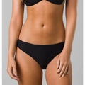 PRANA Women's Gemma Bikini Bottom XL Black Ottoman Ribbed Low Rise NWT