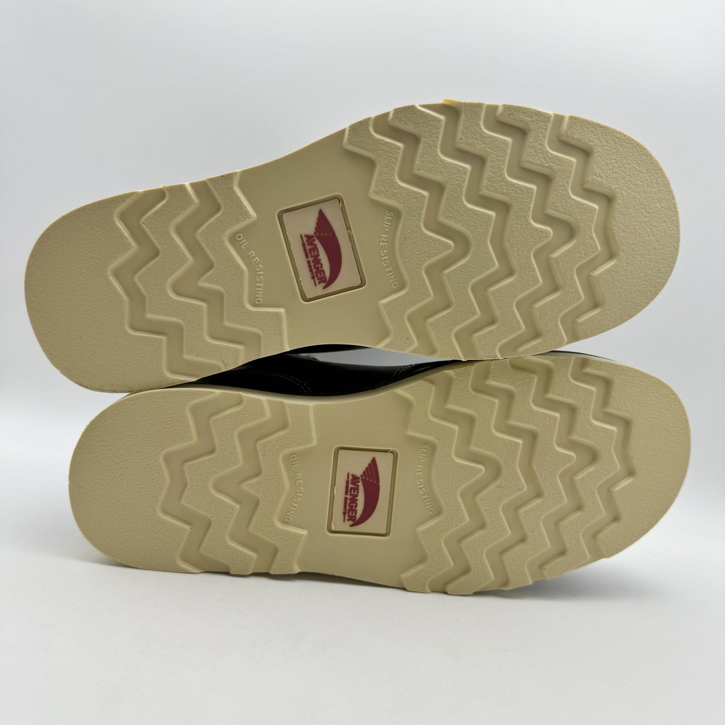 AVENGER Men Wedge Moc Carbon Safety Toe Work Boot US 7 Wide Black Leather WP NIB