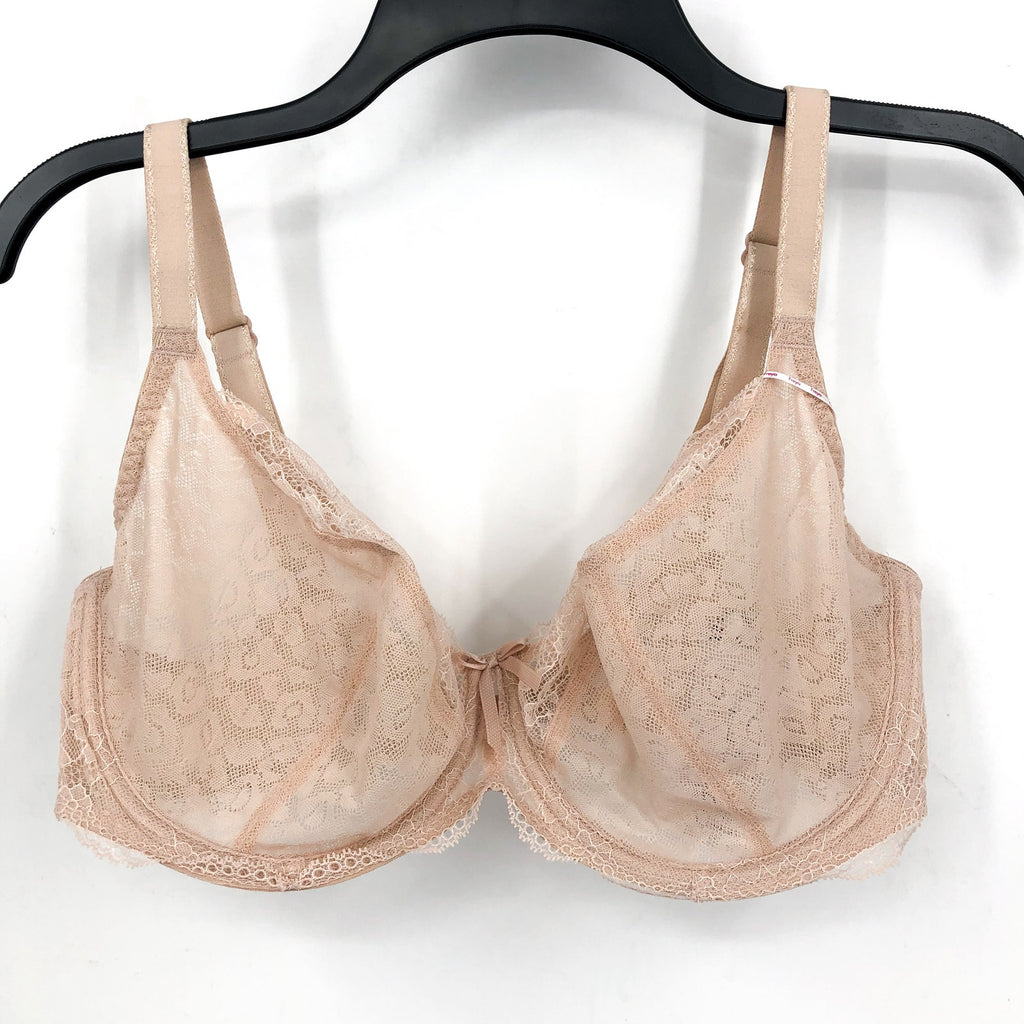 FREYA FANCIES Women's Underwired Plunge Bra Size 36G Natural Beige NWT