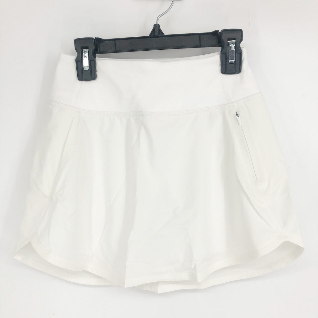 OUTDOOR VOICES Women's Hudson 4" Skort XXS White Skirt Lined Lightweight NWT