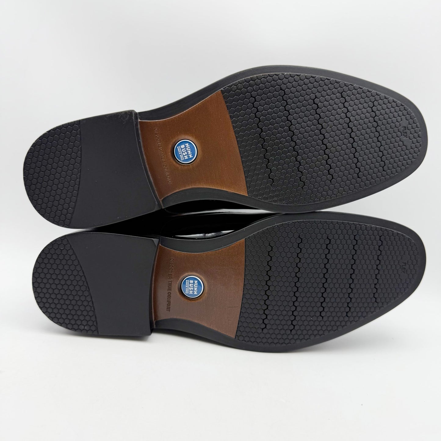 Nunn Bush Mens Centro Flex Cap Toe Oxford Shoes US 9 Wide Black Leather NIB