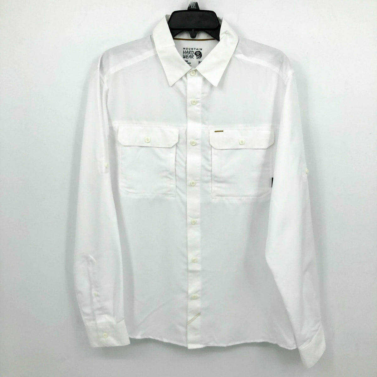 MOUNTAIN HARDWEAR Men's Canyon Long Sleeve Shirt Medium White Button Front NWT