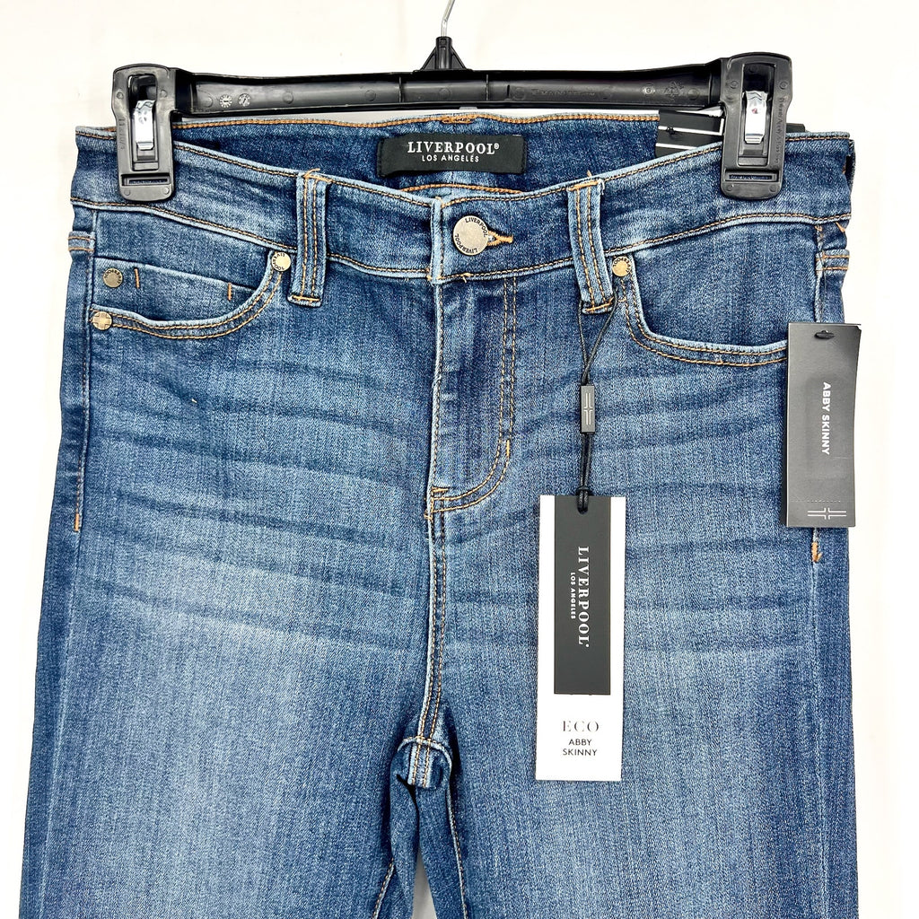 LIVERPOOL Women's Abby Skinny Jeans Size 6 - 28 Petite Medium Blue Stretch NWT