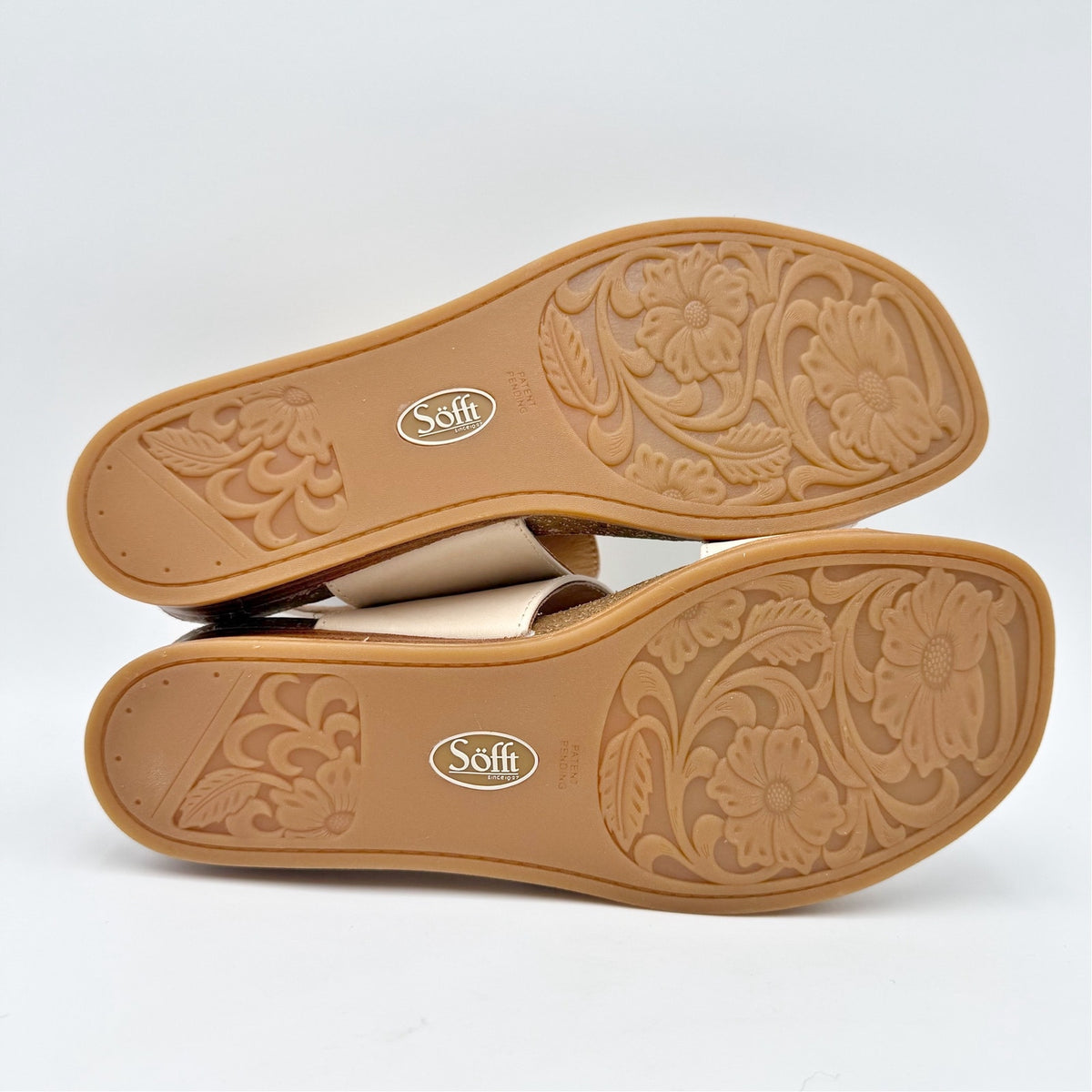 SOFFT Womens Peggie Sandals Size 9 M EU 40 Beige Leather NWOB