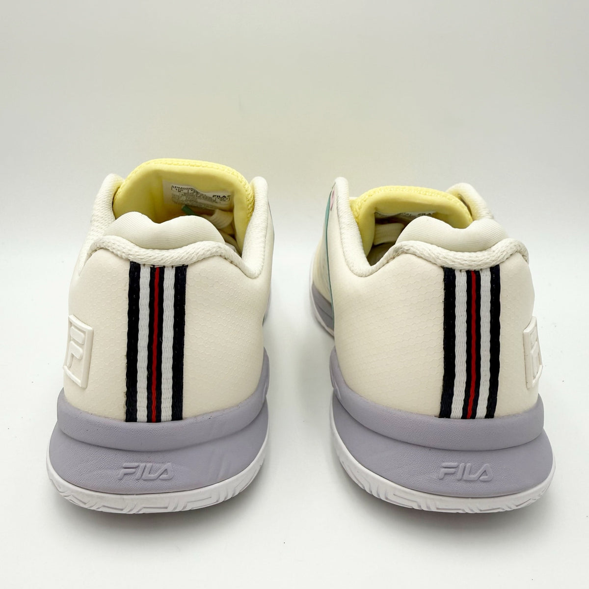 FILA Womens Volley Burst Pickleball Sneakers Size 8 White Yellow Athletic NWOB