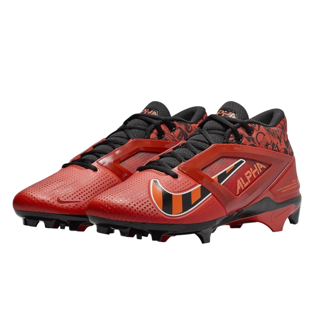 Nike Mens Alpha Menace 4 Pro NRG Molded Football Cleat Size 13 Orange Black NWOB